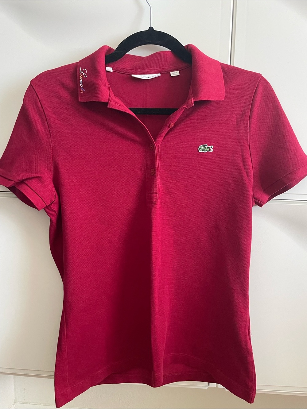Lacoste Women’s Raspberry Red Polo Shirt